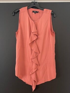 Theory Peach Sleeveless Blouse
